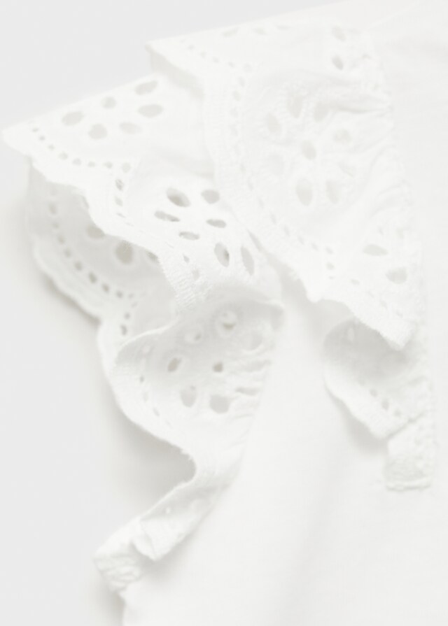 Mango Maglietta Cotone Volant