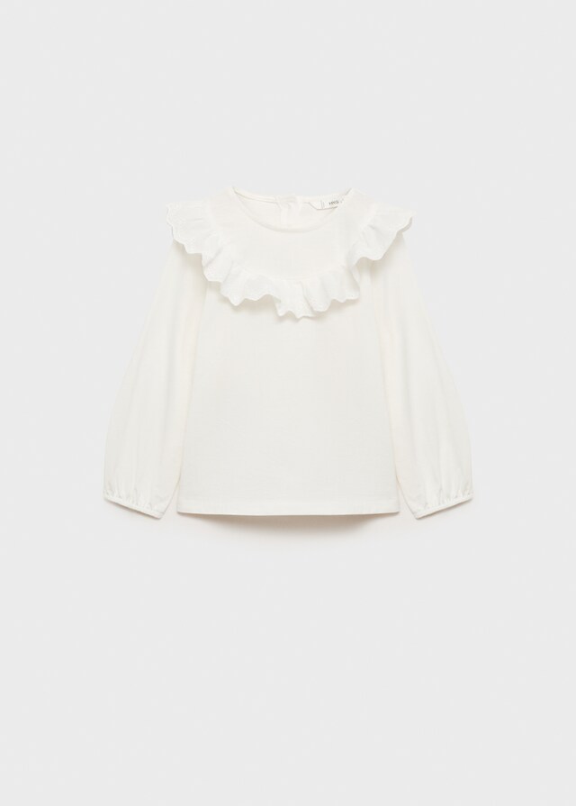 Mango Maglietta Cotone Volant