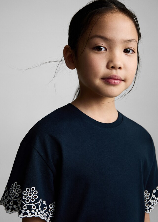 Mango Maglietta Dettagli Ricamati