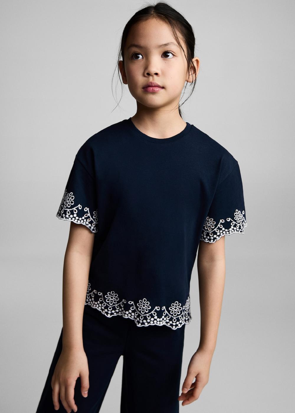 Mango Maglietta dettagli ricamati