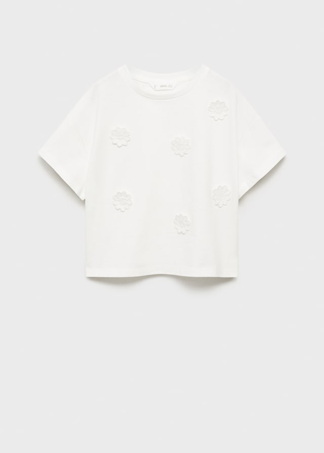 Mango Maglietta Fiori Cotone