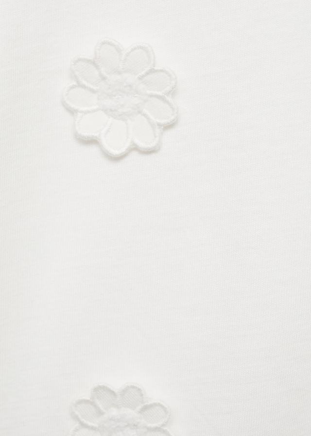 Mango Maglietta Fiori Cotone