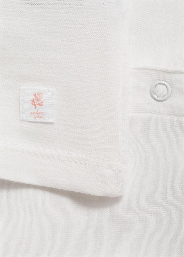 Mango Maglietta In Cotone Con Collo A Volant