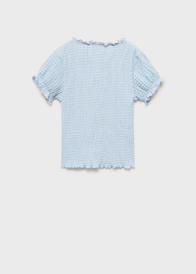 Mango Maglietta Increspata Maniche Corte