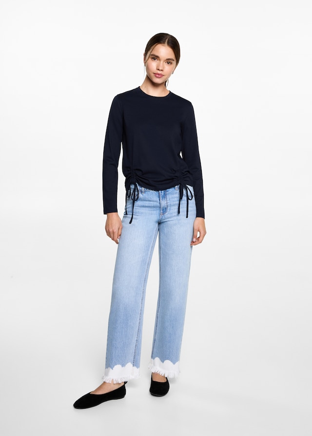 Mango Maglietta Increspature Decorative