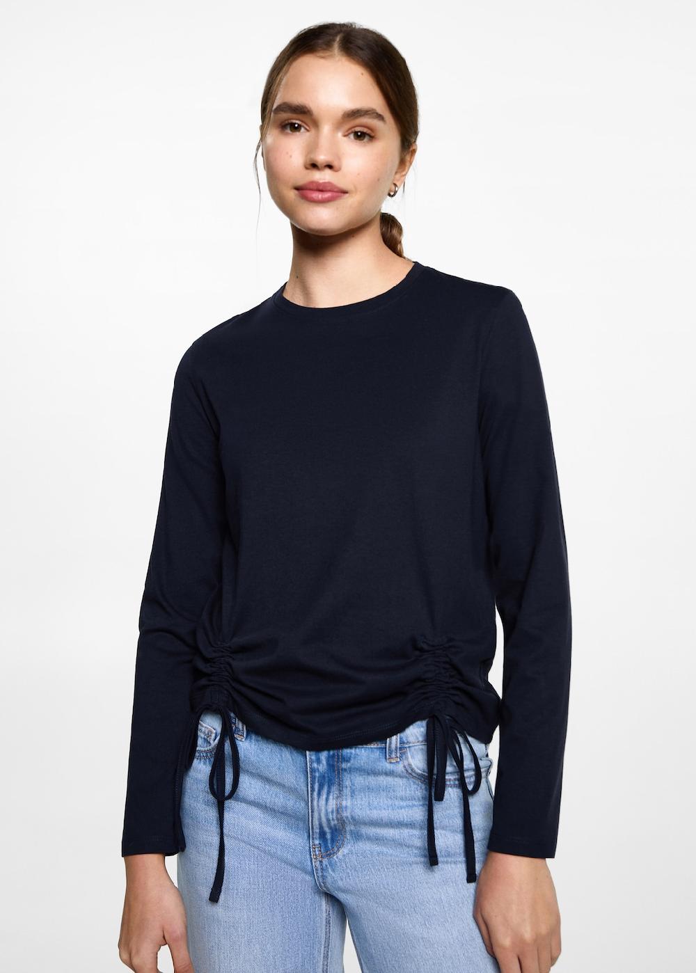 Mango Maglietta increspature decorative