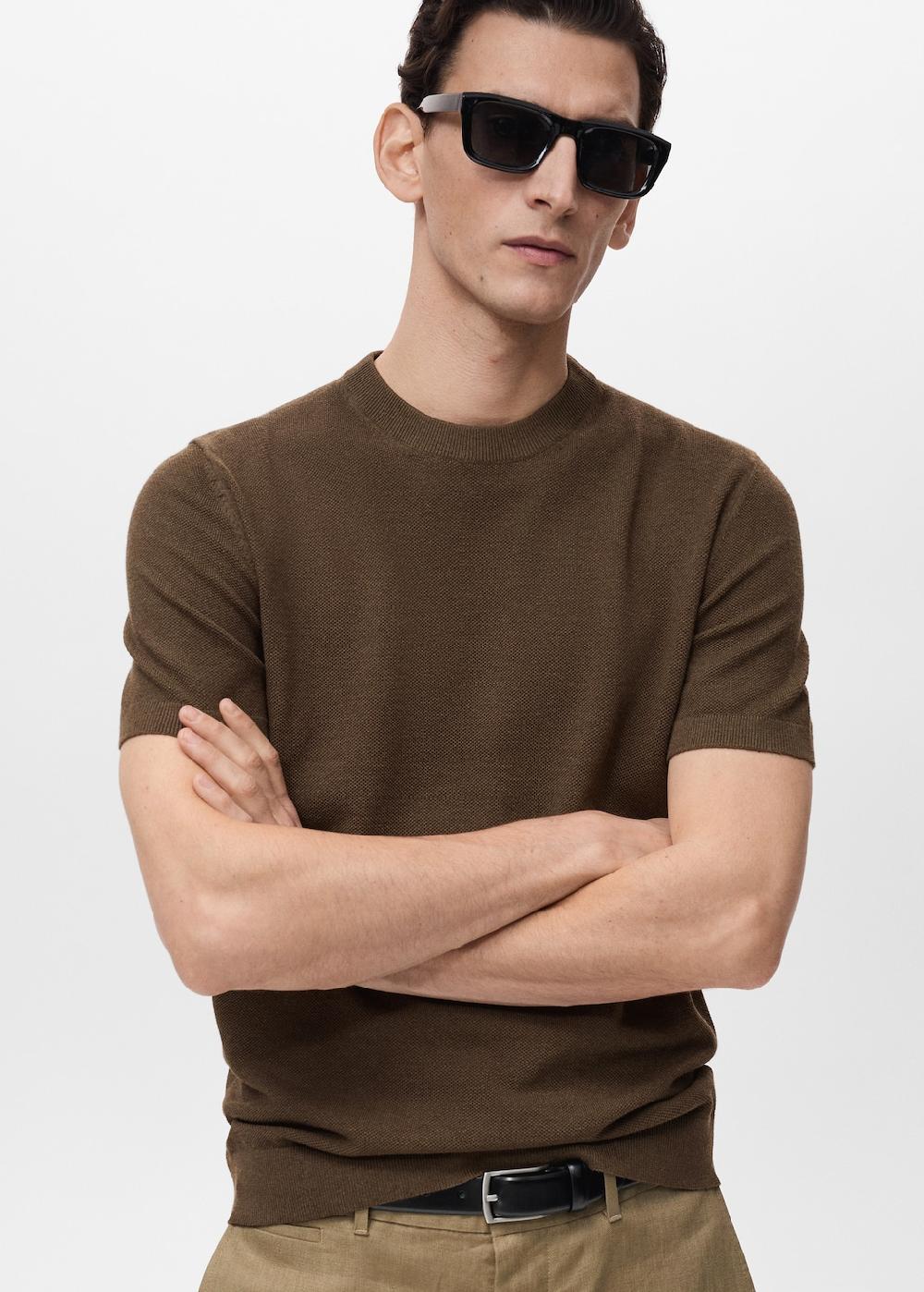 Mango Maglietta maglia sottile cotone