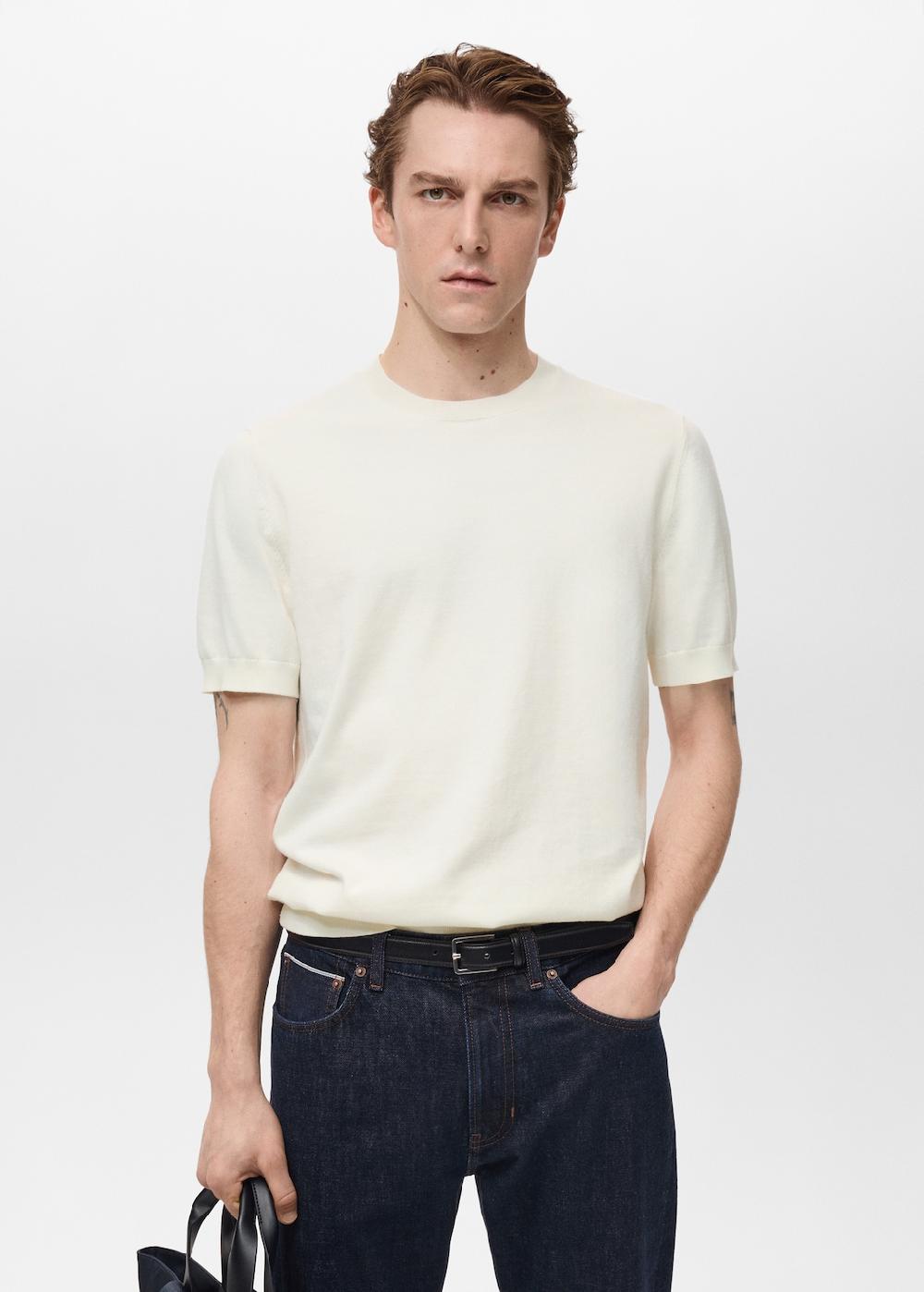 Mango Maglietta maglia sottile cotone