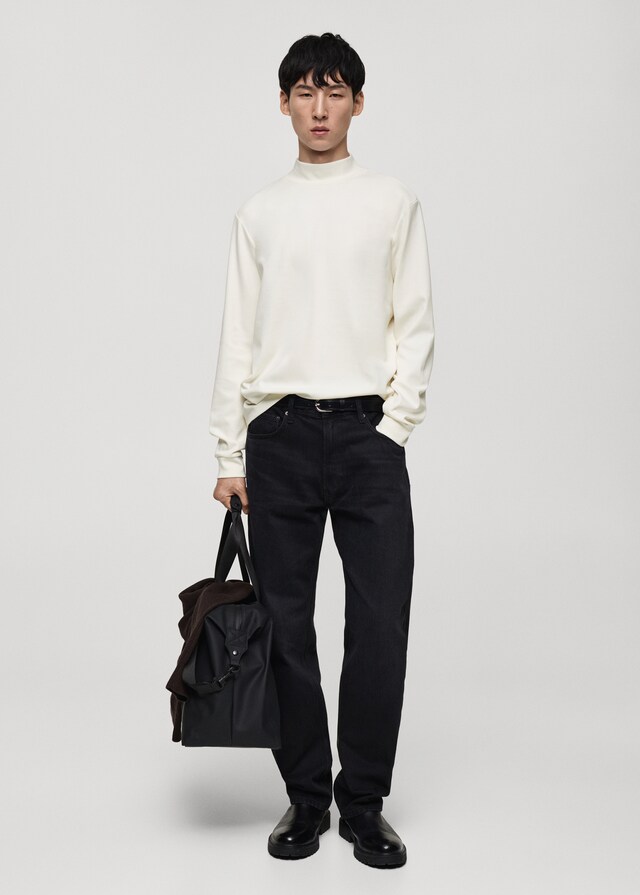 Mango Maglietta Maniche Lunghe Collo Perkins