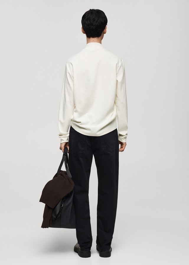 Mango Maglietta Maniche Lunghe Collo Perkins