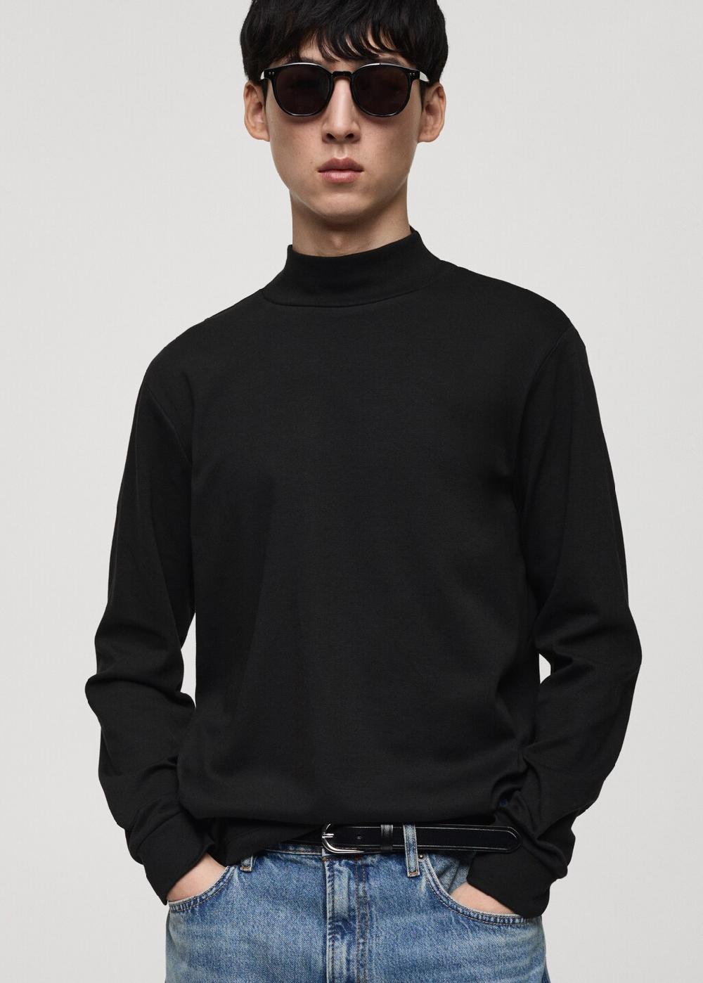 Mango Maglietta maniche lunghe collo perkins