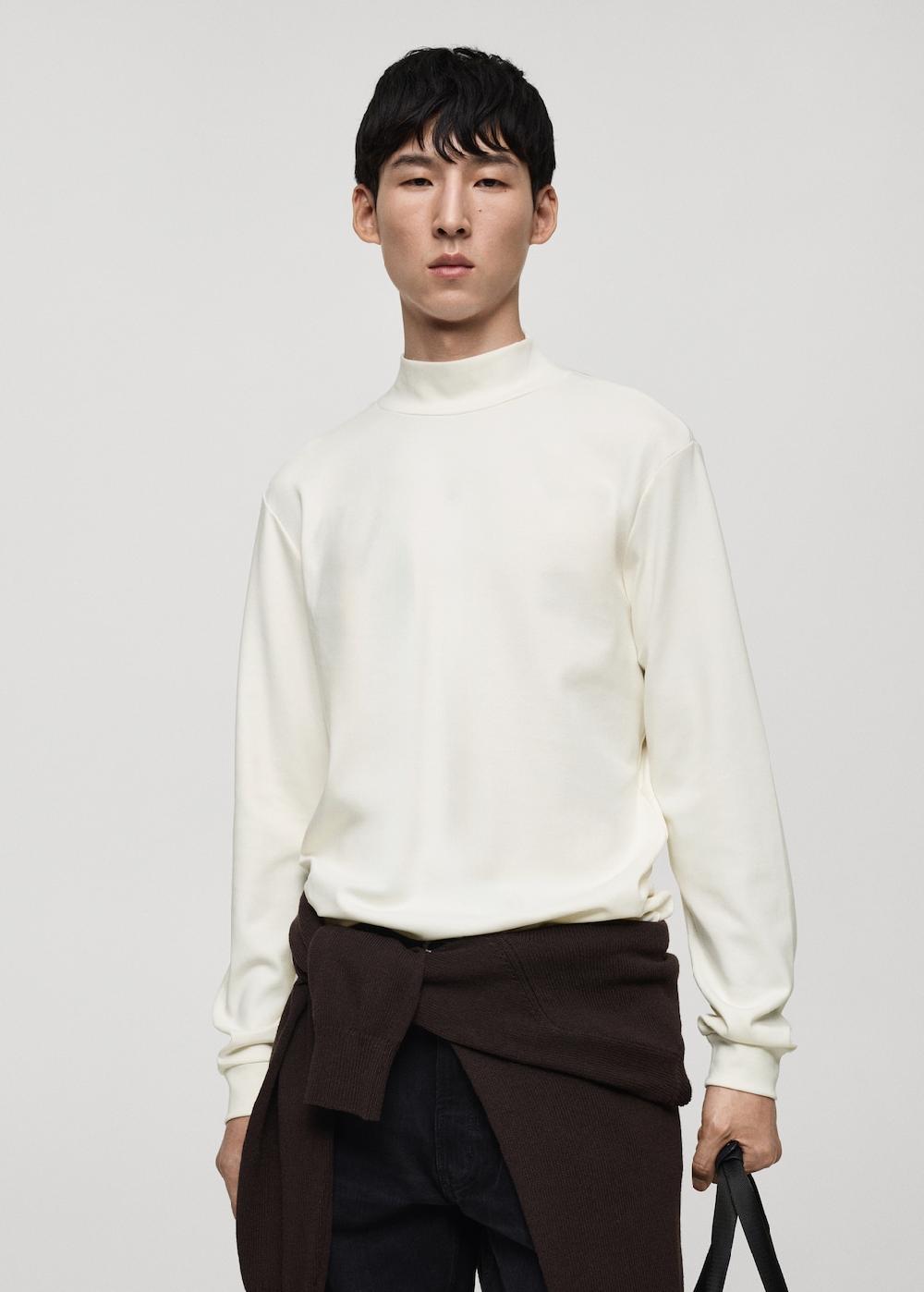 Mango Maglietta maniche lunghe collo perkins