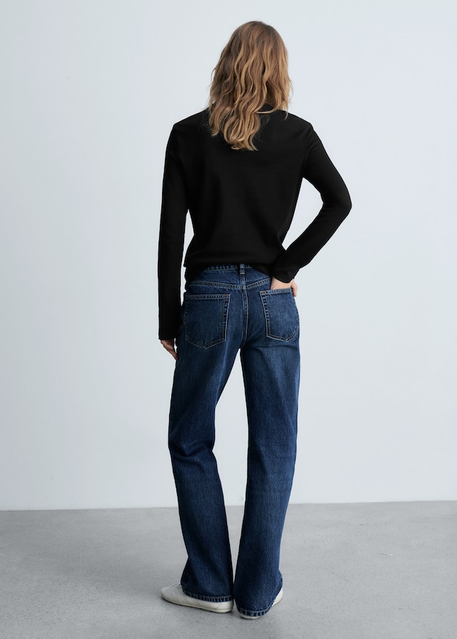 Mango Maglietta Maniche Lunghe Cotone