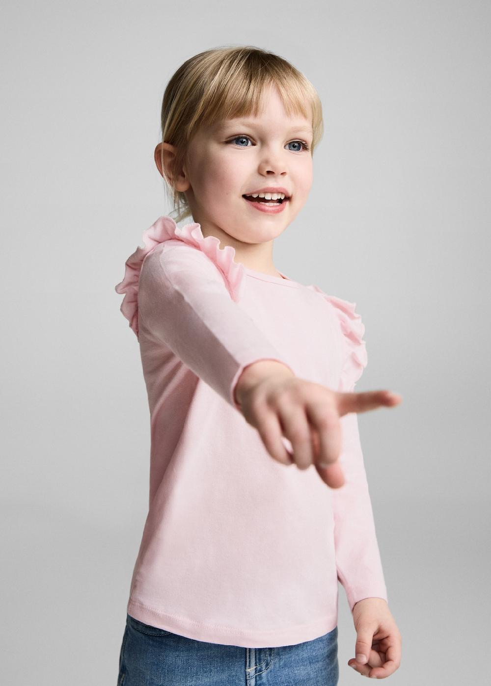 Mango Maglietta maniche lunghe volants