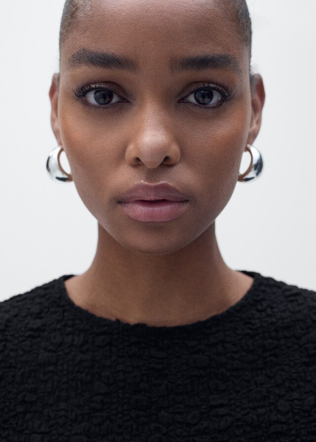 Mango Maglietta Misto Cotone Texture