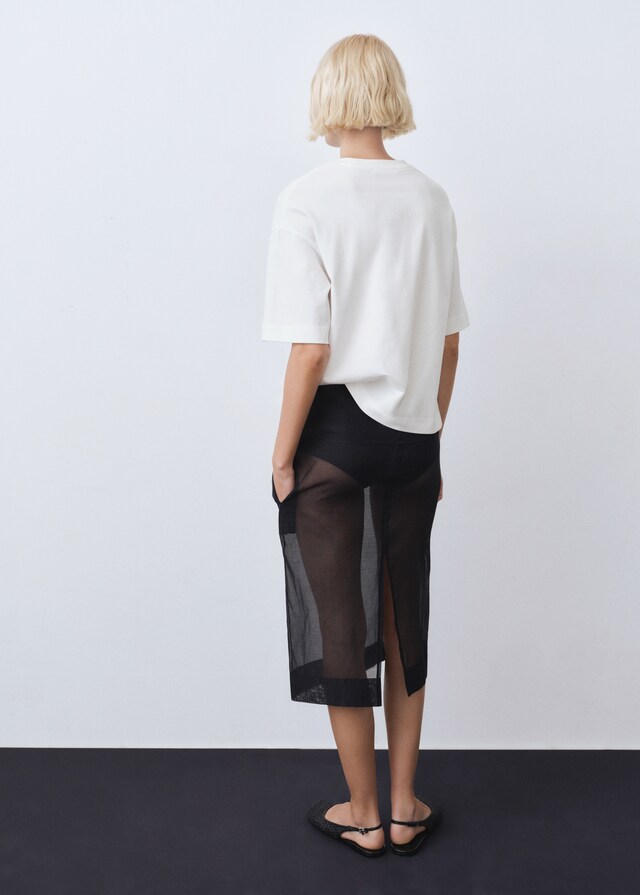 Mango Maglietta Oversize In Cotone