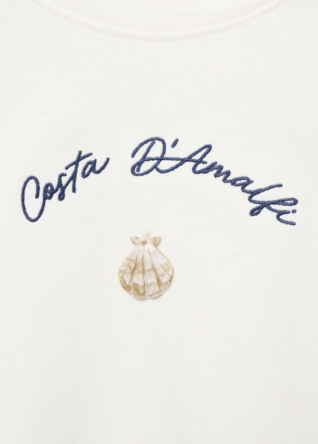 Mango Maglietta Ricamata Volant