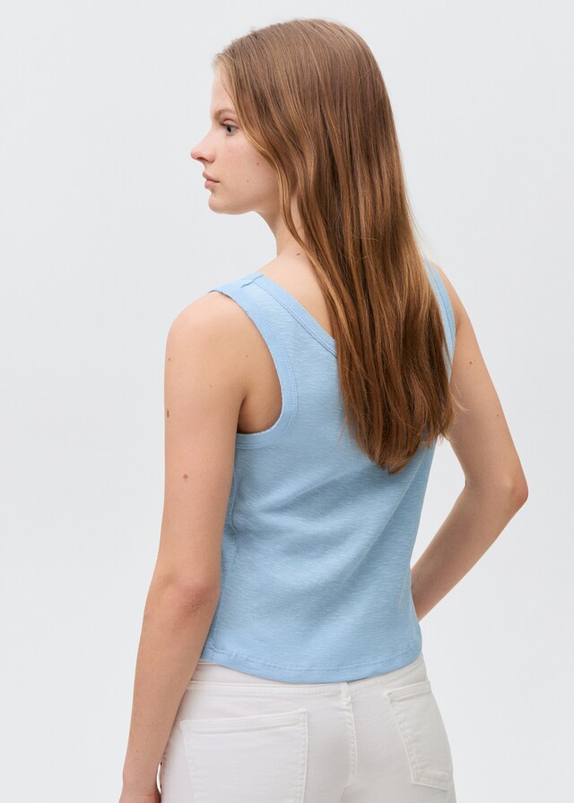 Mango Maglietta Senza Maniche Cotone