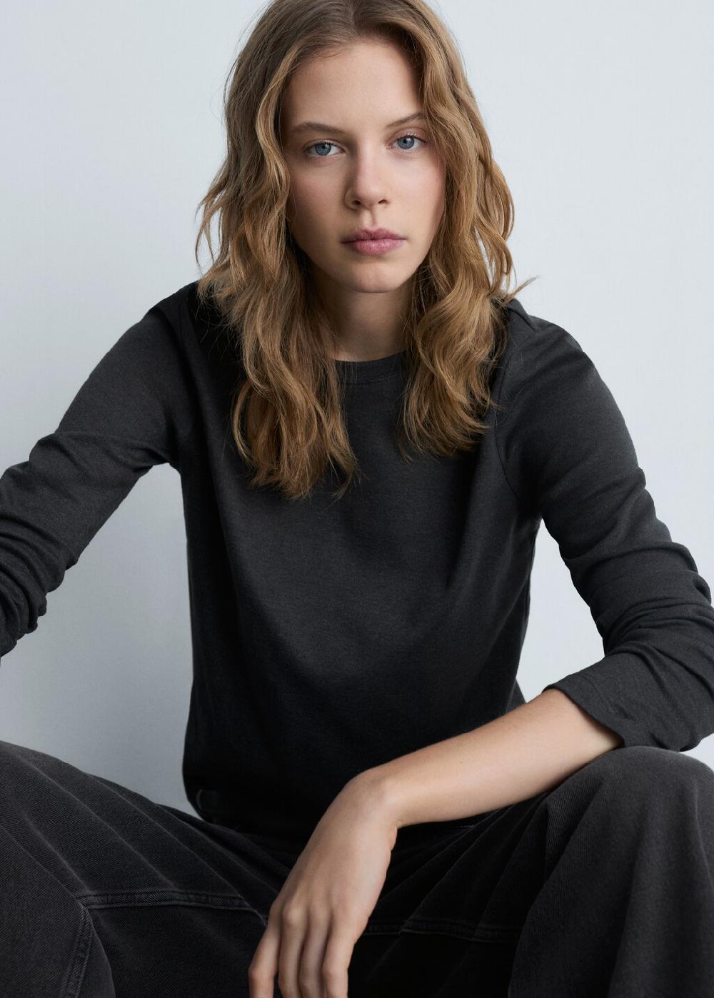 Mango Maglietta sottile collo stondato