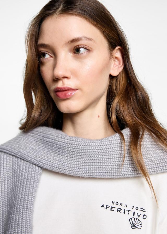 Mango Maglietta Stampata Cotone