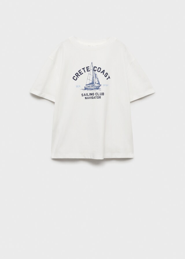 Mango Maglietta Stampata Cotone