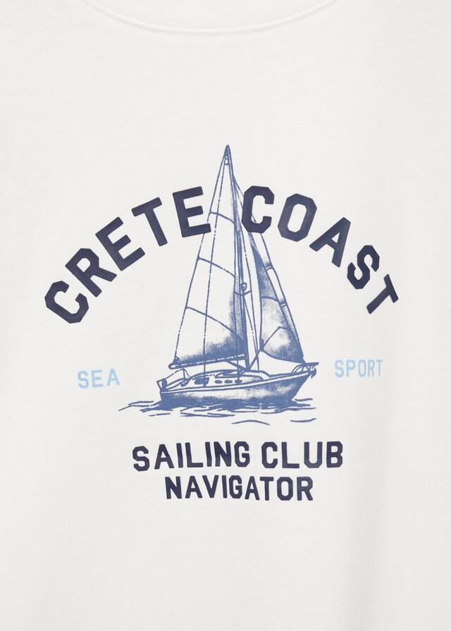 Mango Maglietta Stampata Cotone