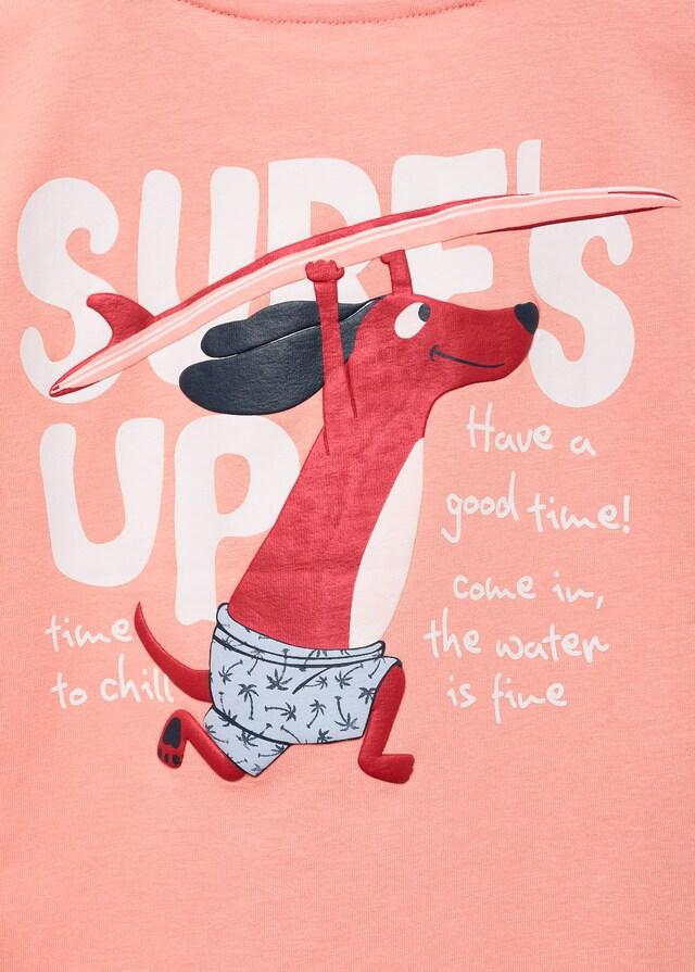 Mango Maglietta Stampata Maniche Corte