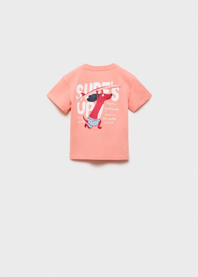 Mango Maglietta Stampata Maniche Corte