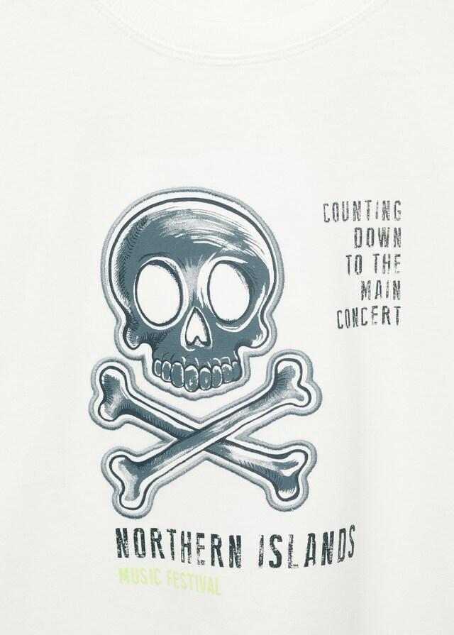 Mango Maglietta Teschio Stampato