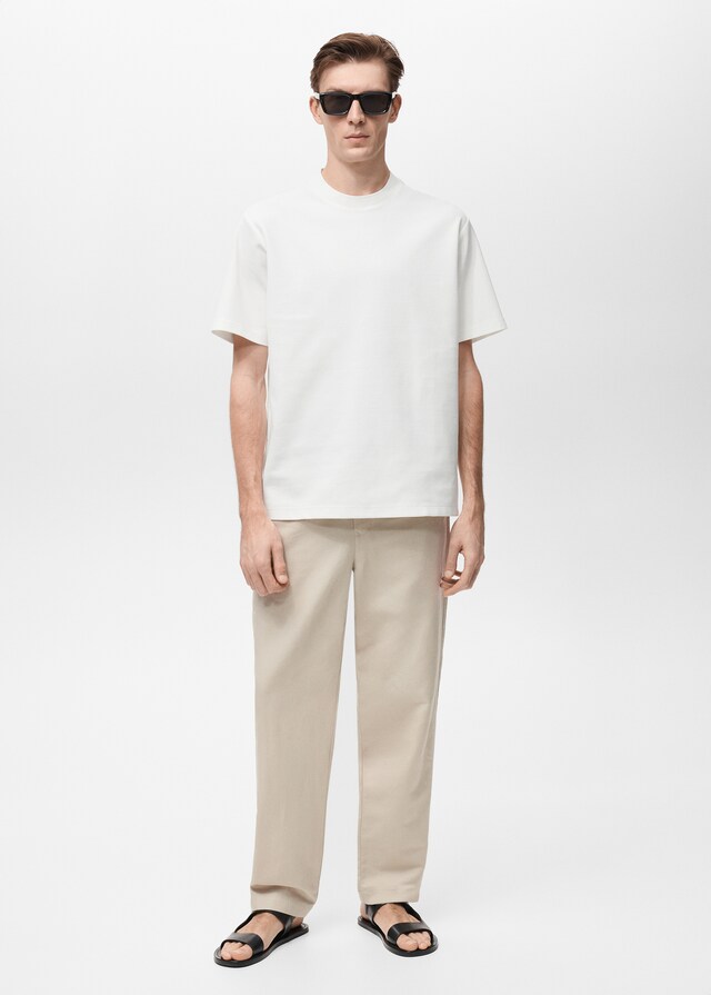 Mango Maglietta Texture Regular Fit