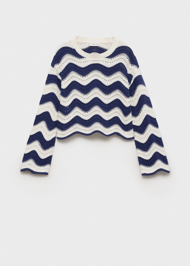 Mango Maglione A Maglia Traforata Zigzag