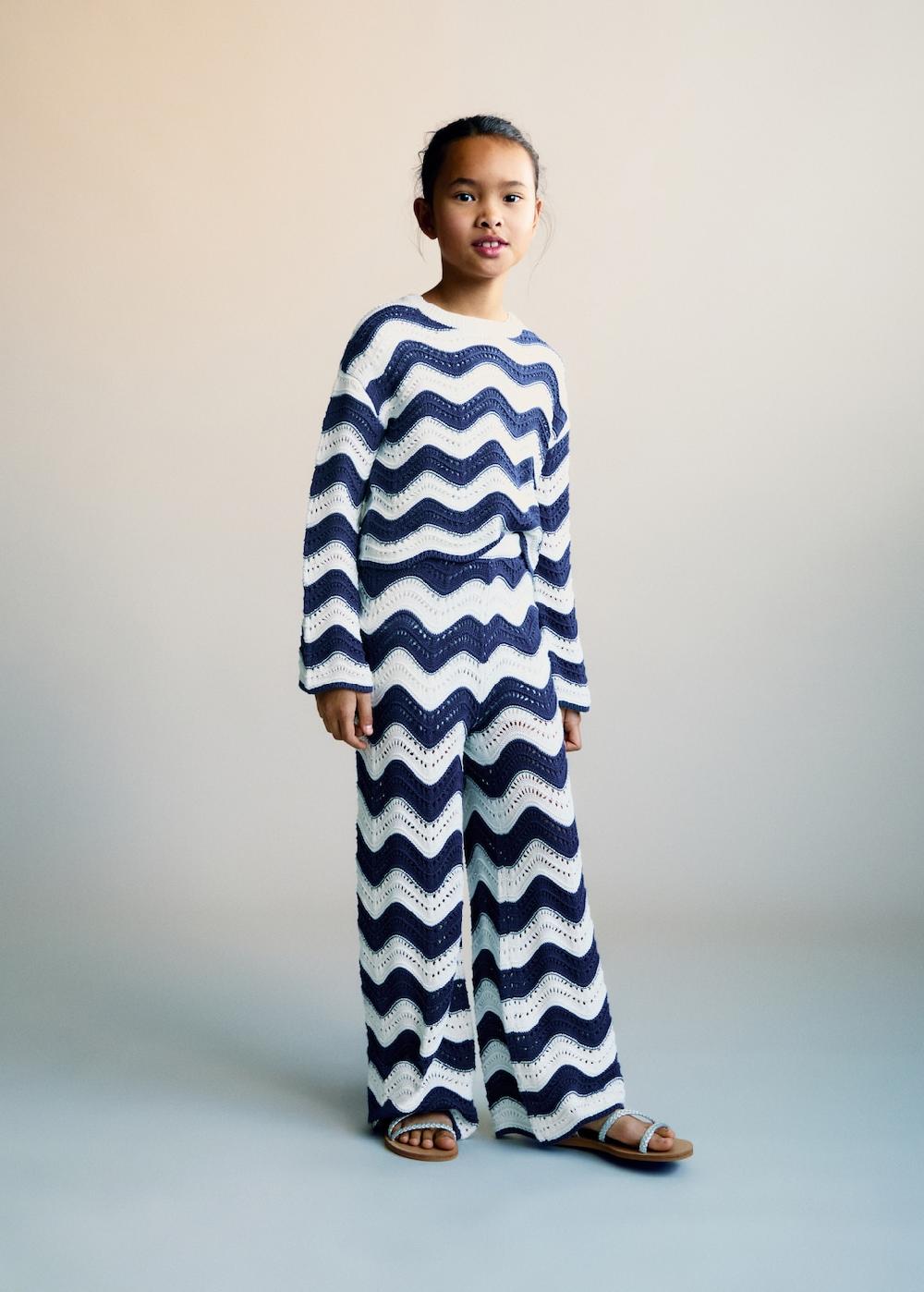 Mango Maglione a maglia traforata zigzag