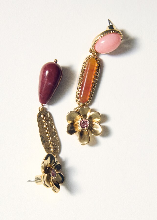 Mango Orecchini Pendenti Con Perline Combinate