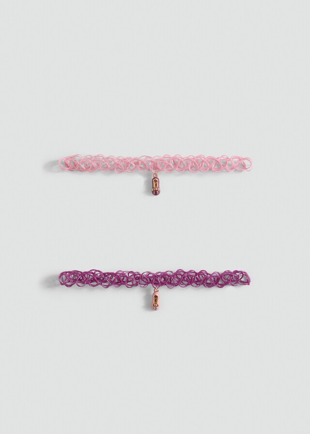 Mango Pack 2 Chokers Ciondolo