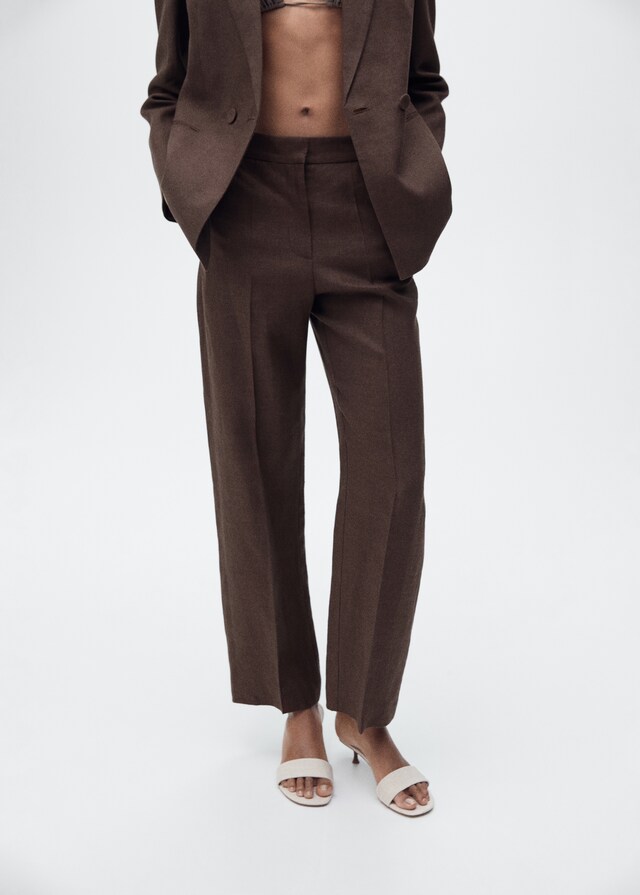 Mango Pantaloni 100% Lino