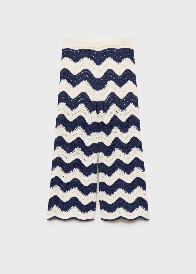 Mango Pantaloni A Maglia Traforata Zigzag