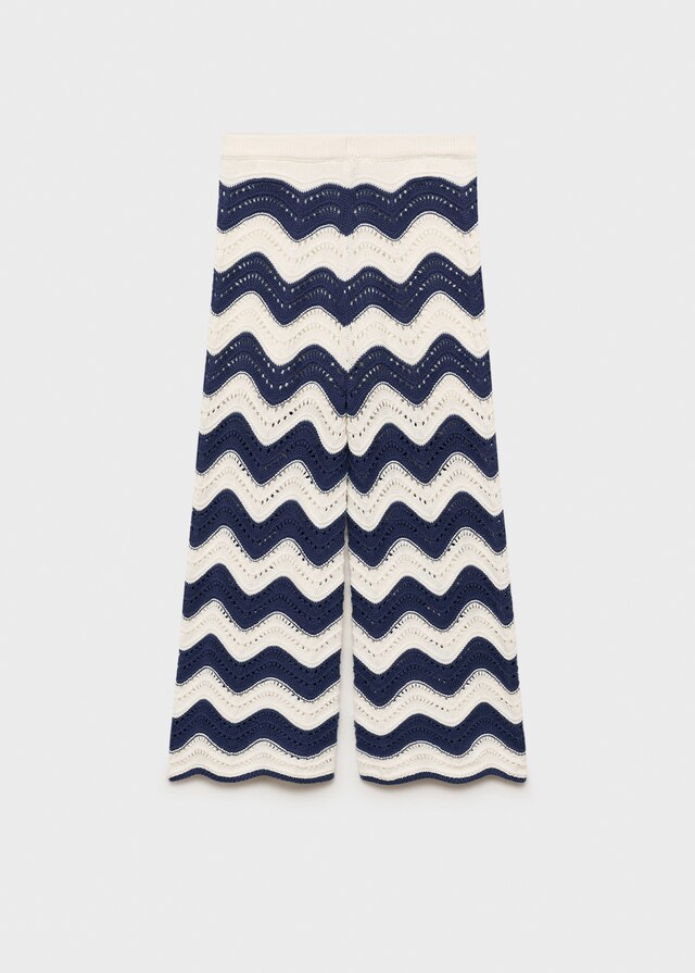 Mango Pantaloni A Maglia Traforata Zigzag