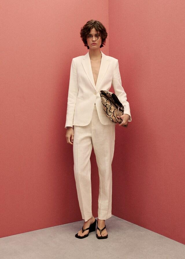 Mango Pantaloni Completo Lino