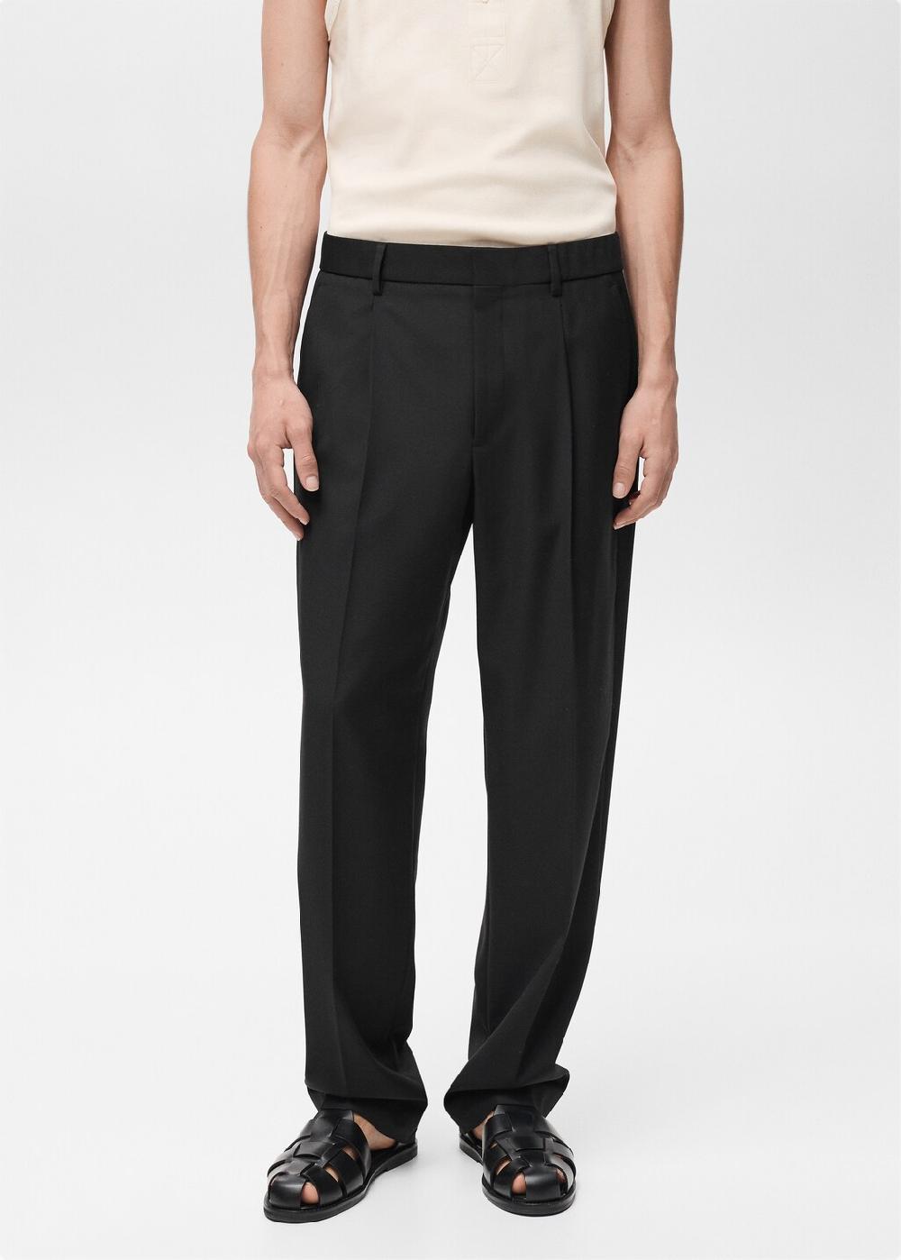 Mango Pantaloni completo relaxed-fit pinces