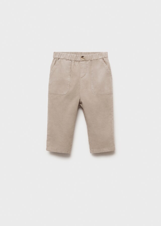 Mango Pantaloni Cotone Coste