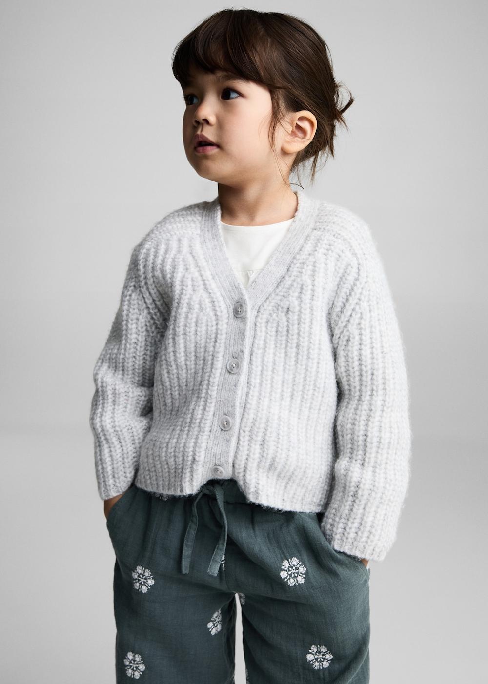 Mango Pantaloni cotone ricamo