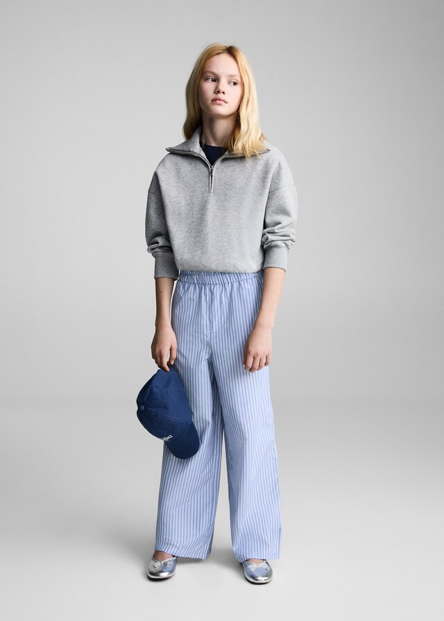 Mango Pantaloni Cotone Righe