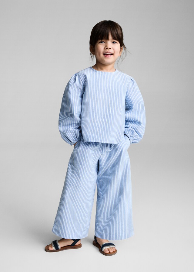 Mango Pantaloni Cotone Righe