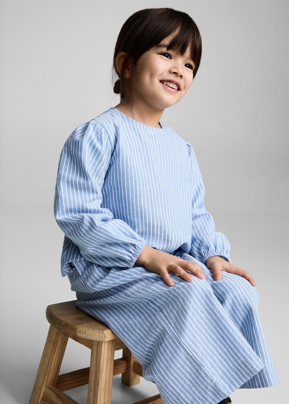 Mango Pantaloni cotone righe