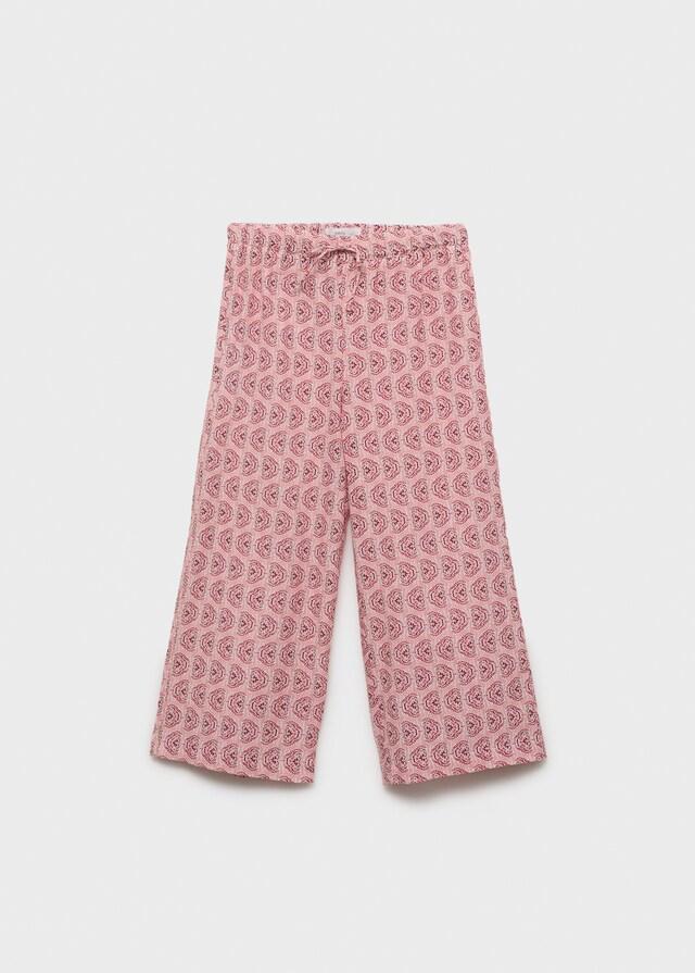 Mango Pantaloni Cotone Stampato