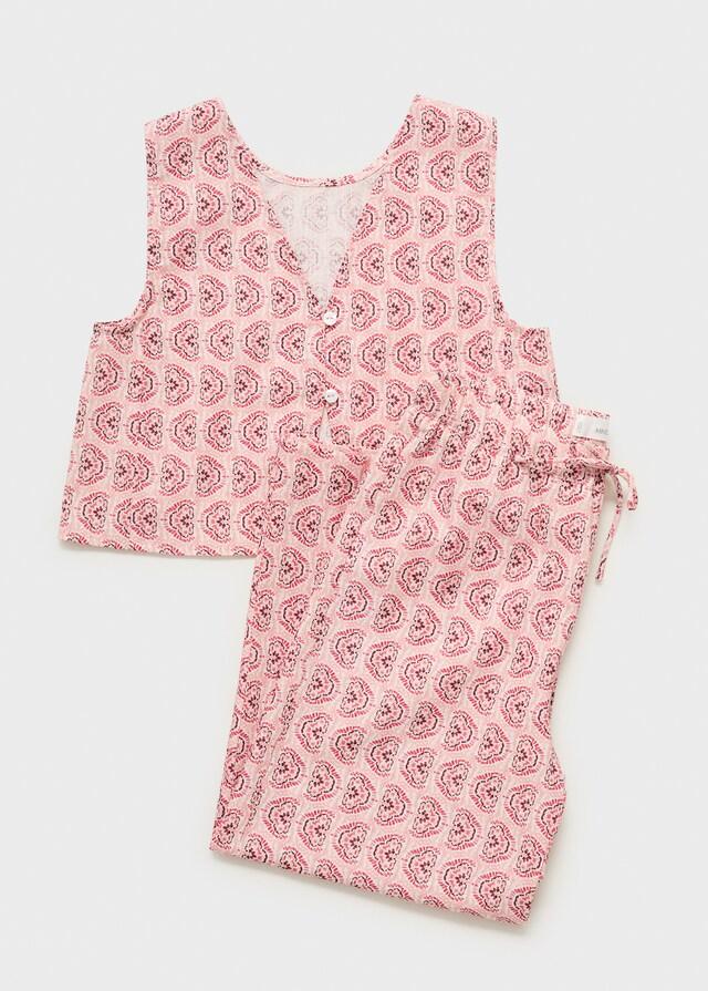 Mango Pantaloni Cotone Stampato