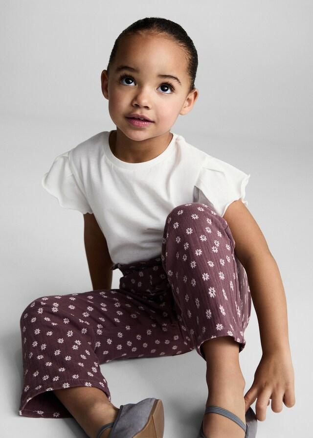 Mango Pantaloni Cotone Stampato