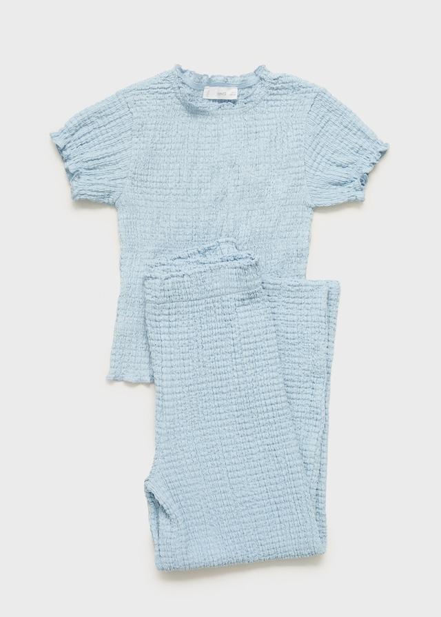 Mango Pantaloni Culotte Texture