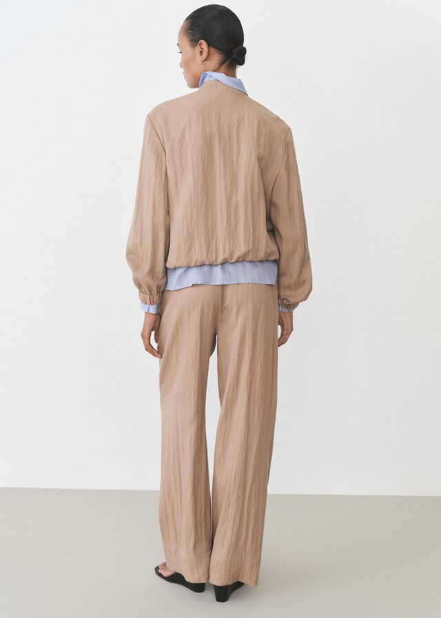 Mango Pantaloni Diritti Lyocell Texture