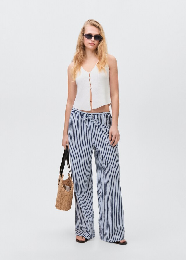 Mango Pantaloni Diritti Righe